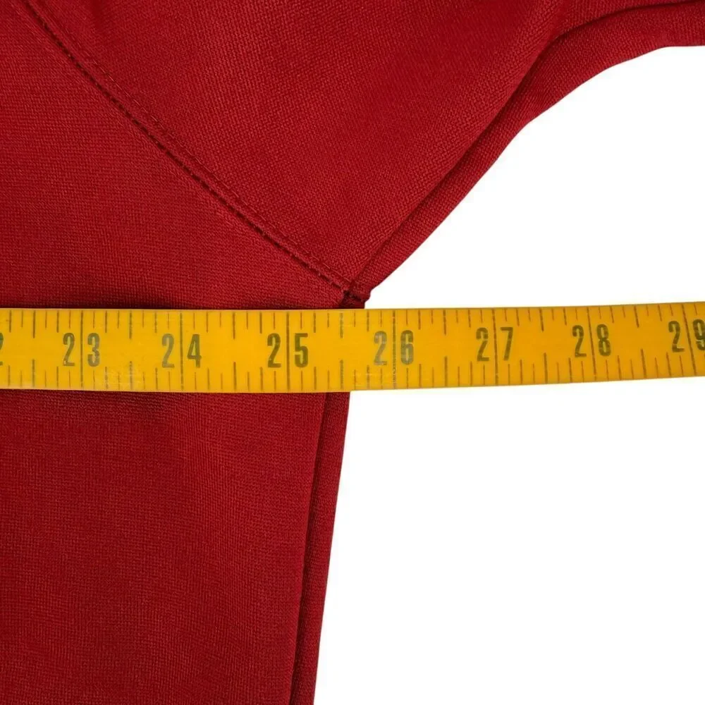 Abercrombie & Fitch Vintage Y2K Preppy Retro Muscle Fit Knit Track Jacket Red XL